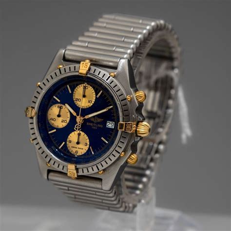 breitling chronomat b13047 corona oro blu